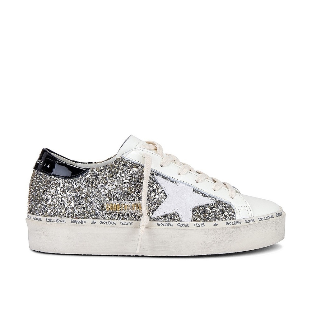 Hi Star Sneaker in Platinum, White, & Black
Golden Goose